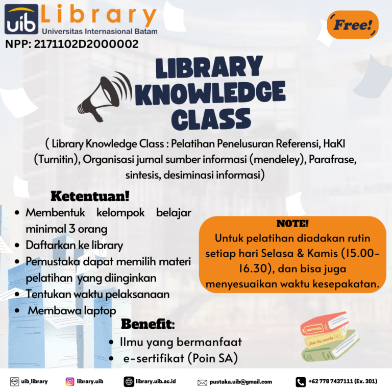 Library Knowledge Class Kembali dibuka