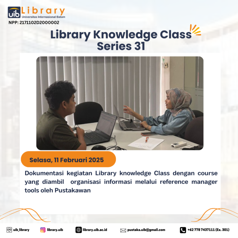 Library Knowledge Class Series 31