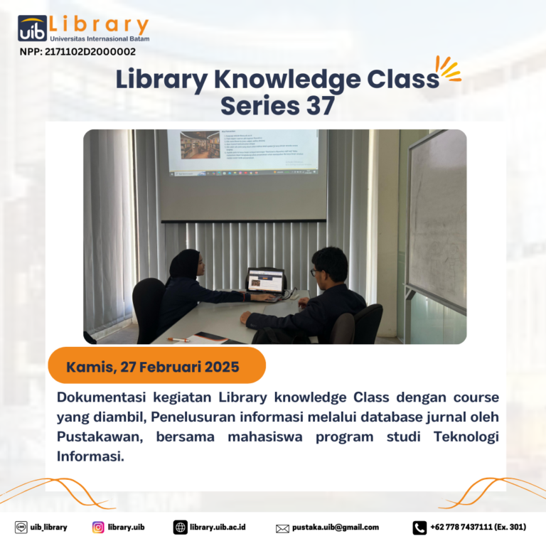 Library knowledge Class Series 37