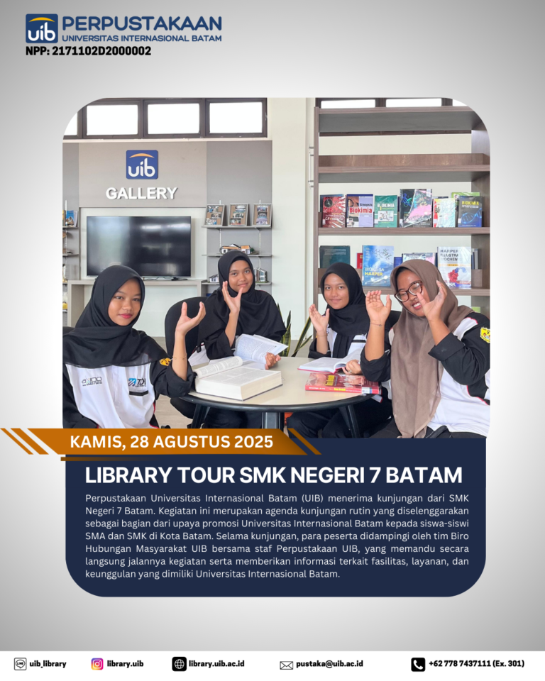 Perpustakaan UIB Menerima Kunjungan Siswa-Siswi SMK Negeri 7 Batam