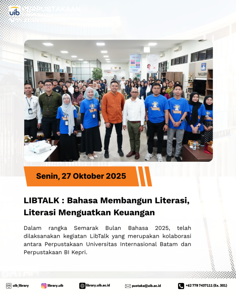 Sinergi Literasi: UIB dan BI Kepri Gelar LibTalk Semarak Bulan Bahasa 2025