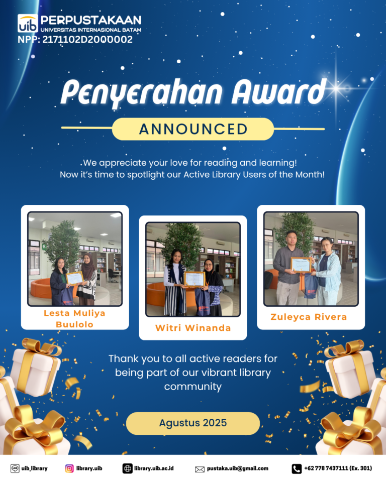 Top Readers of the Month! Pemustaka Award Agustus 2025