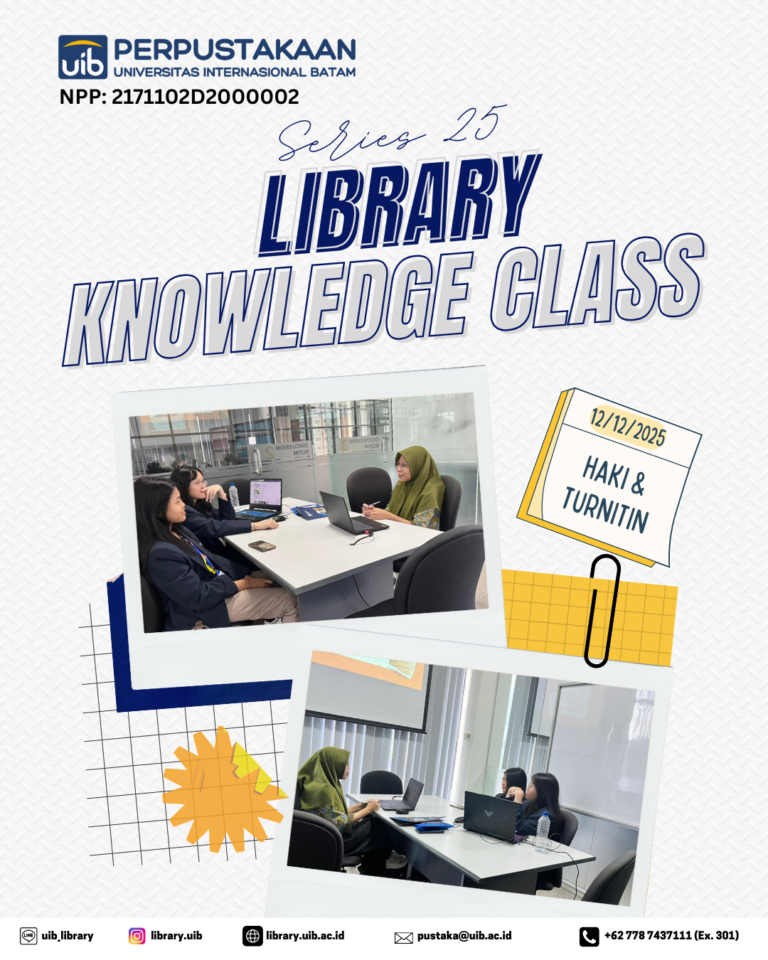 Menguatkan Integritas Akademik: Library Knowledge Class Series 25 tentang HAKI & Turnitin