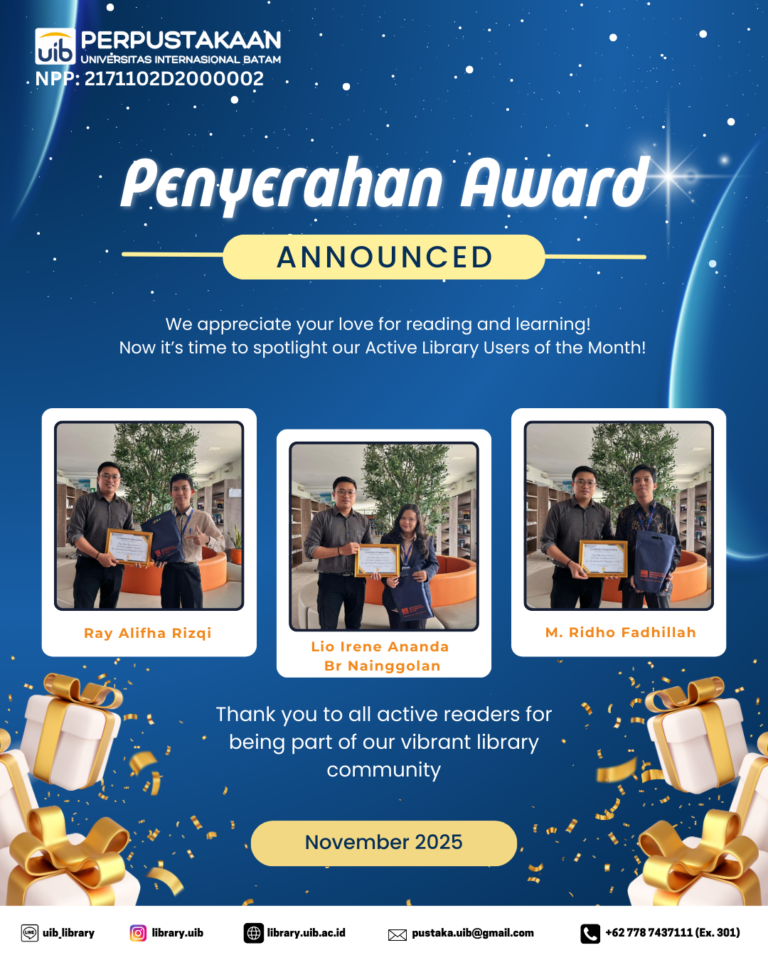 Merayakan Semangat Literasi: Pengumuman Library Award November 2025