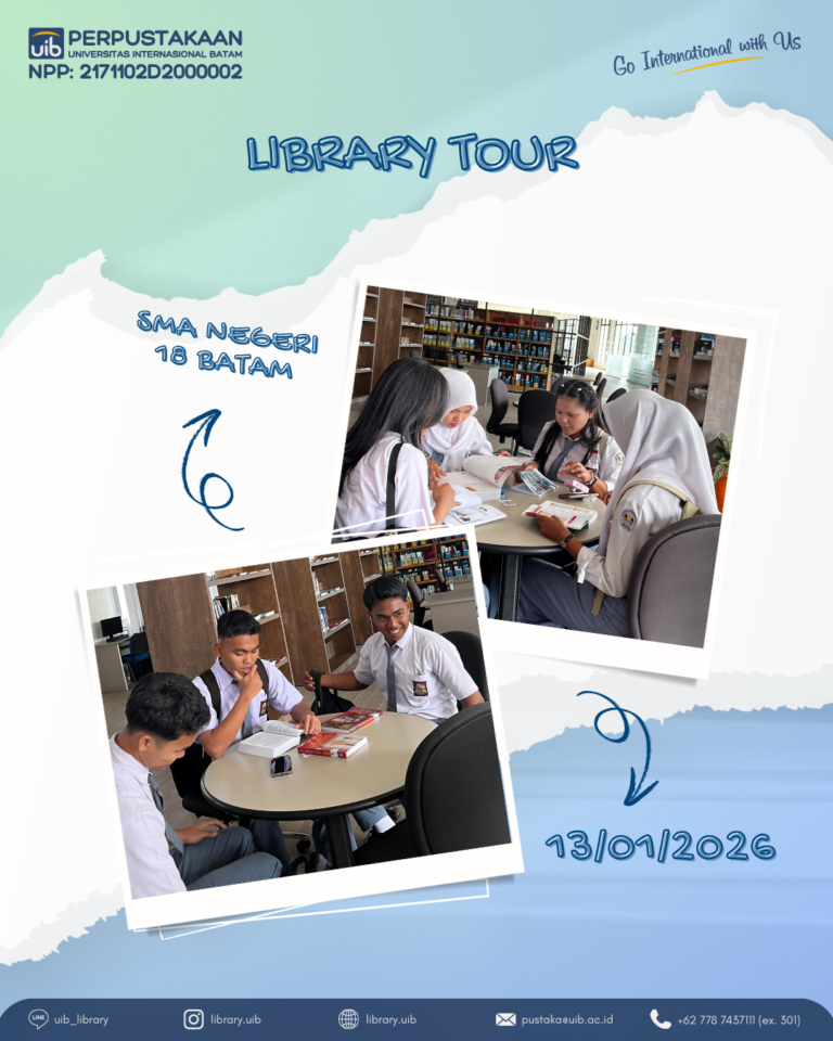 Perpustakaan UIB Sambut Kunjungan Library Tour SMA Negeri 18 Batam