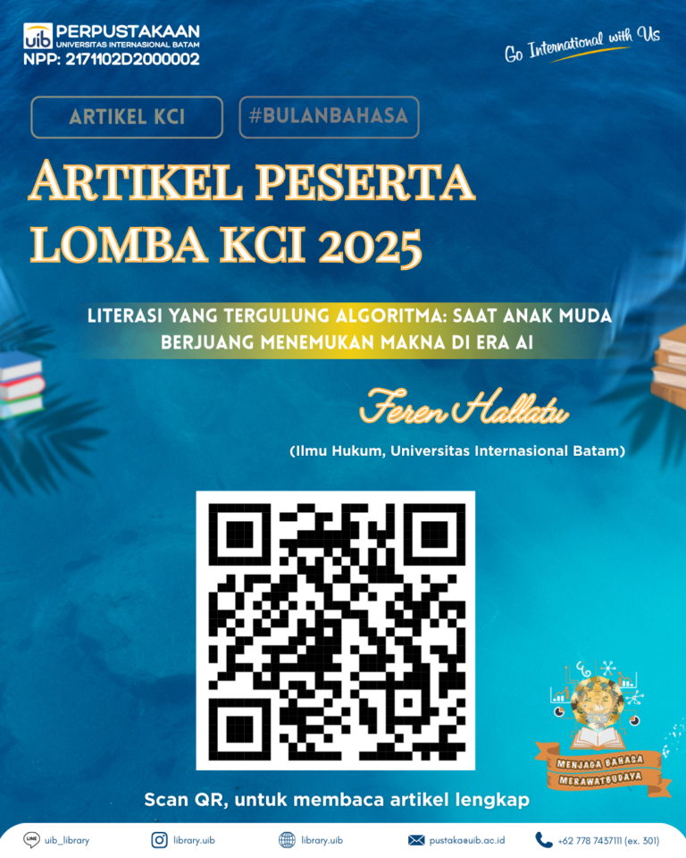 LITERASI YANG TERGULUNG ALGORITMA: SAAT ANAK MUDA BERJUANG MENEMUKAN MAKNA DI ERA AI 