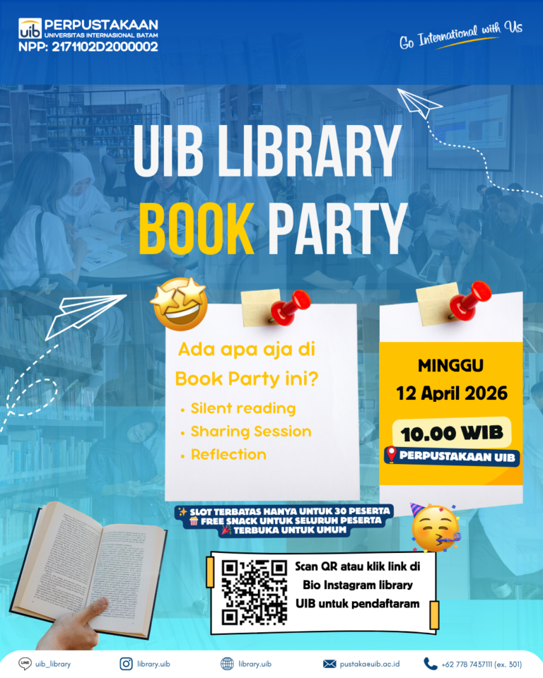 Book Party Perpustakaan UIB 2026: Ruang Santai untuk Berbagi Cerita Buku