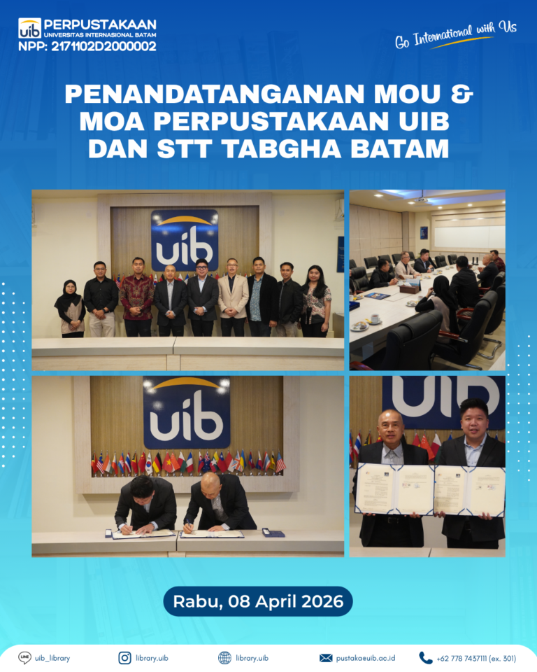 Perkuat Kolaborasi, Perpustakaan UIB dan STT Tabgha Batam Teken MoU dan MoA