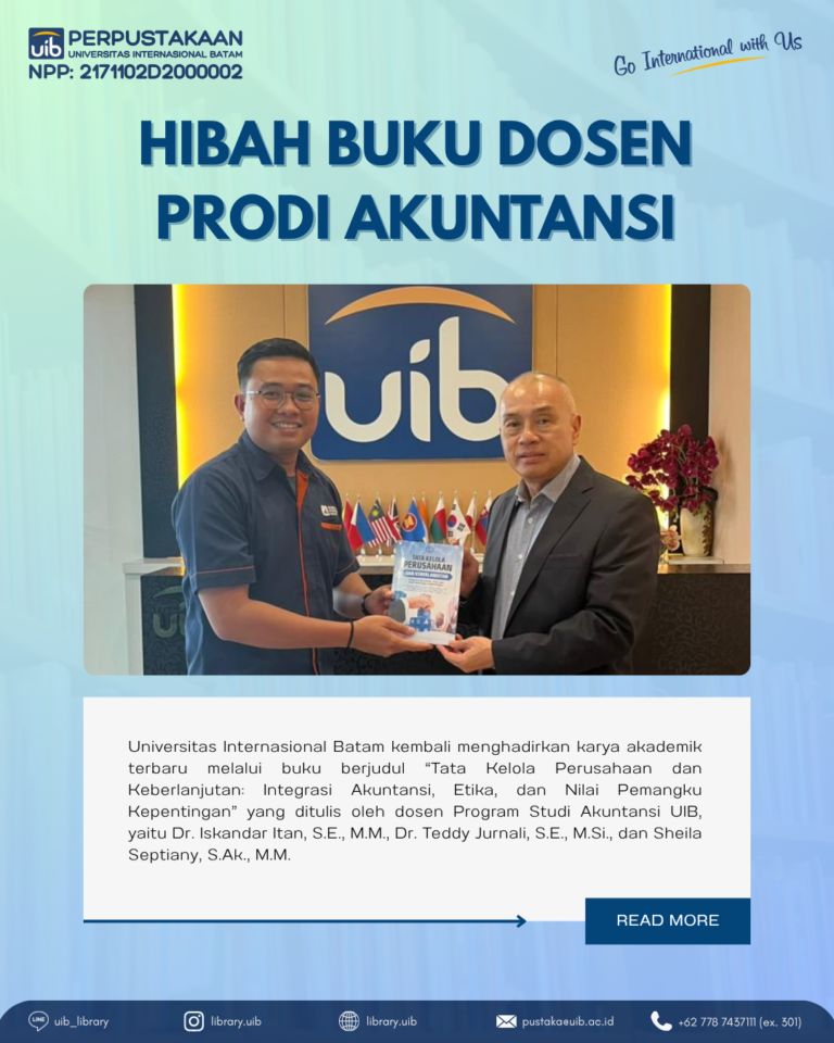 Dosen Akuntansi UIB Terbitkan Buku tentang Tata Kelola dan Keberlanjutan