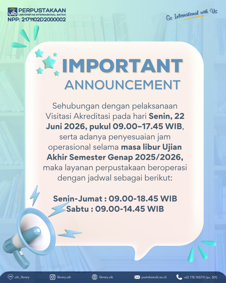 Perpustakaan UIB Lakukan Penyesuaian Jam Operasional Selama Libur UAS Genap 2025/2026